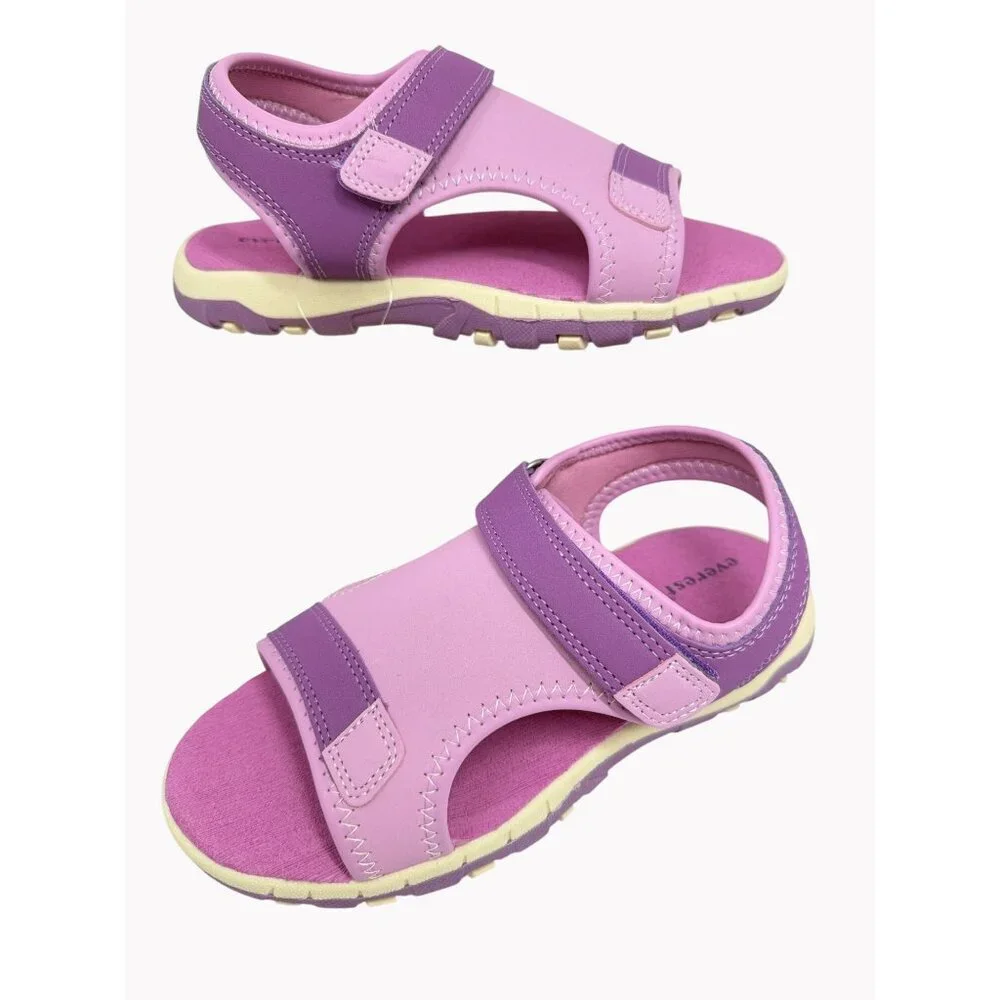Everest Girls 4 Purple Adjustable Strap Sandals Comfort Summer Shoes